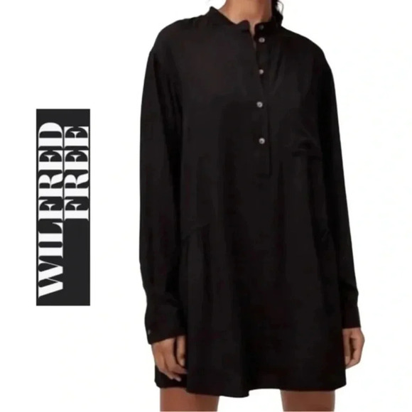 Aritzia Wilfred Free Button Shirt Dress Tunic Blouse Off White lightweight XXS - Picture 2 of 16